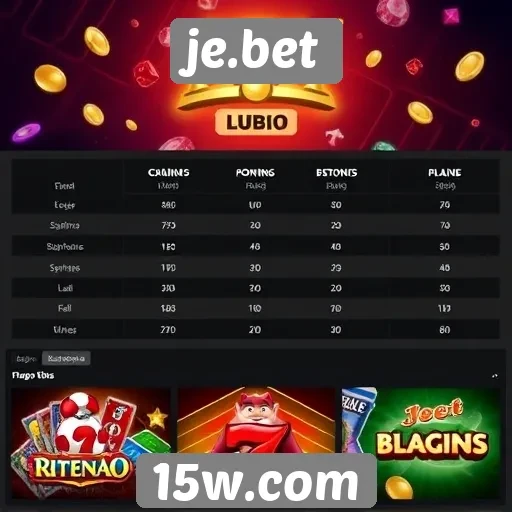 Comparativo de jogos disponíveis no je.bet